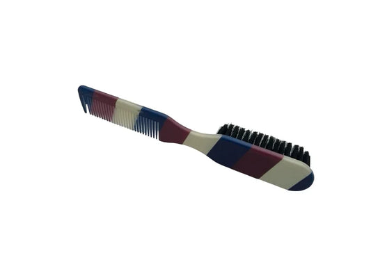 TERMAX STRIPED BARBER COMB & BRUSH COMBO