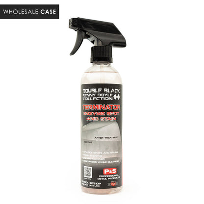 A spray bottle of P & S Terminator on a white background with the text 'Wholesale Case'.