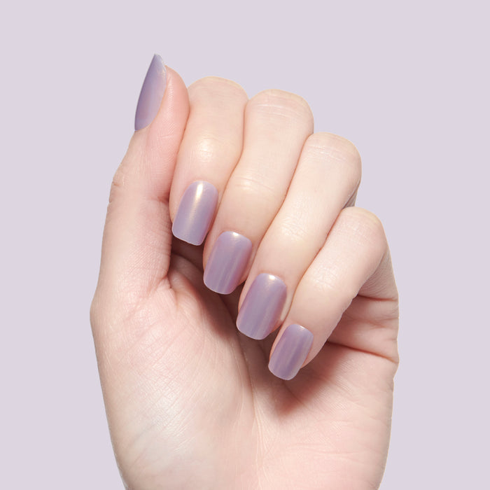 That’s So Ursula | Squoval | Extra Short blue iridescent extra short squoval press-on nails for easy mani