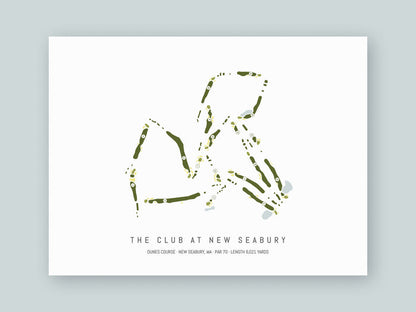 The-Club-at-New-Seabury-Dunes-Course-MA--Unframed-24x18-With-Hole-Numbers