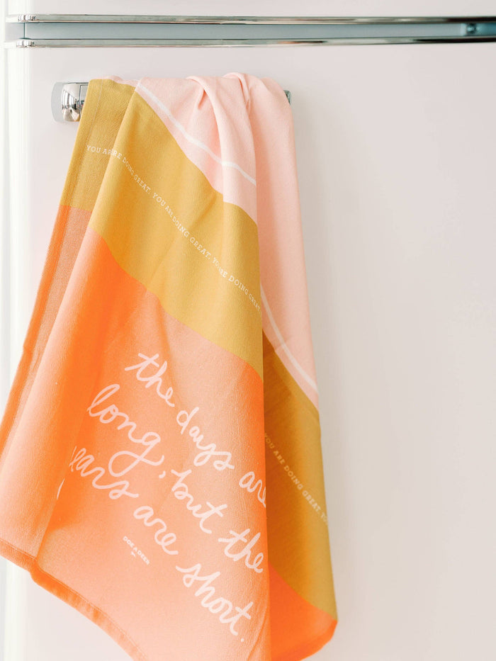 The Days Are Long Full Pattern Flour Sack Towel