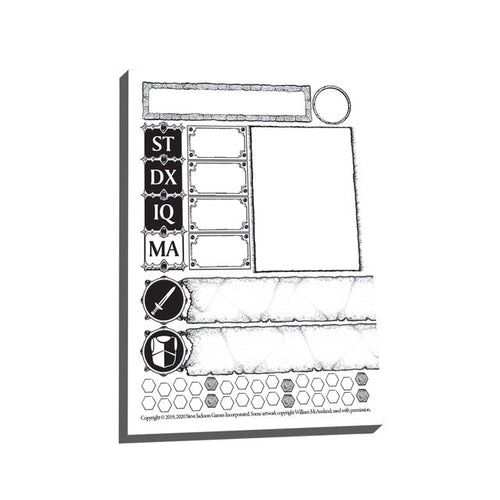 The Fantasy Trip Melee Character Record Pads
