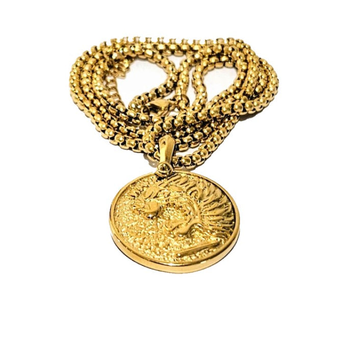 "The Nemean Lion" Greek Mythology Gold Pendant