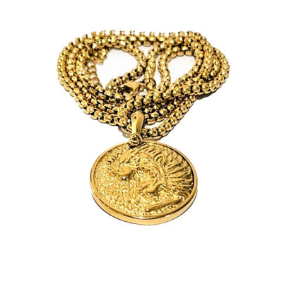 "The Nemean Lion" Greek Mythology Gold Pendant
