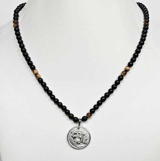 The Nemean Lion" Greek Mythology" in Stainless Steel necklace