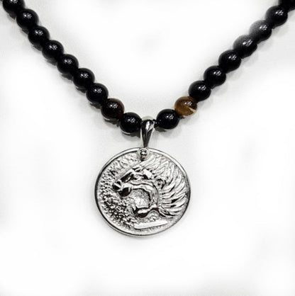 The Nemean Lion" Greek Mythology" in Stainless Steel necklace