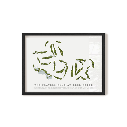 The Players Club At Deer Creek | Golf Course Print | Black Frame