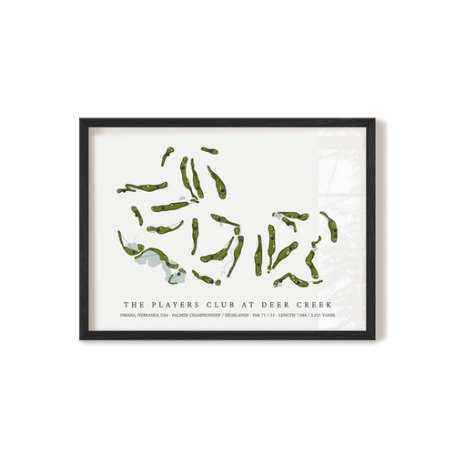 The Players Club At Deer Creek | Golf Course Print | Black Frame