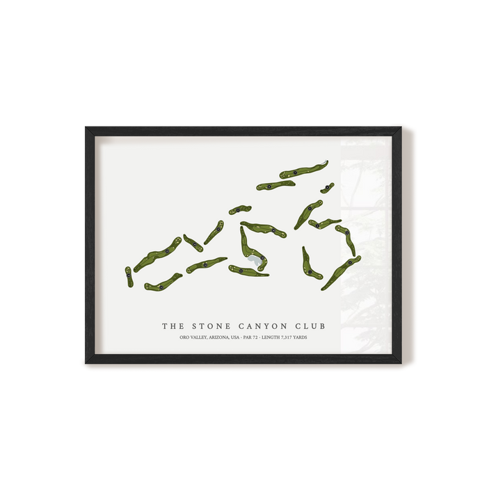 The Stone Canyon Club | Golf Course Print | Black Frame
