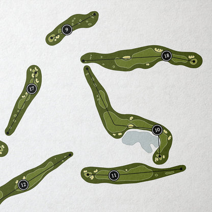 The Stone Canyon Club | Golf Course Print | Close Up