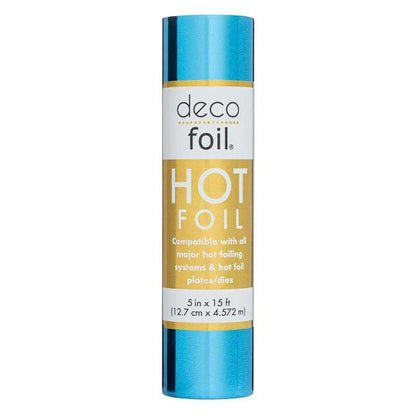 Therm-O Web - Deco Foil Hot Foil Roll, 5" x 15 ft. - Pool Blue. Available at Embellish Away located in Bowmanville Ontario Canada.
