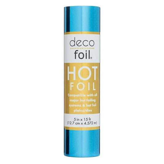 Therm-O Web - Deco Foil Hot Foil Roll, 5" x 15 ft. - Pool Blue. Available at Embellish Away located in Bowmanville Ontario Canada.