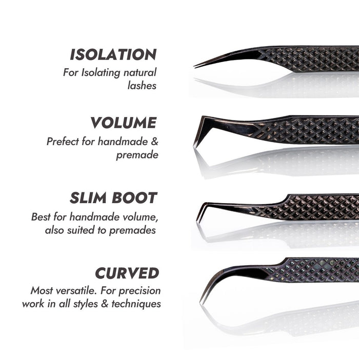 Titanium Lash Tweezer Bundle Contents
