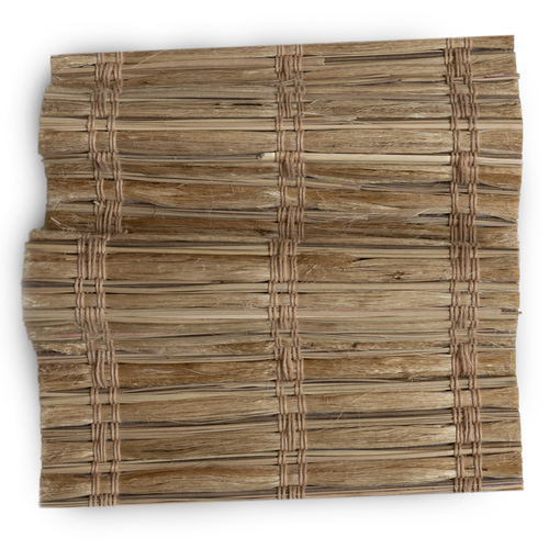 Toffee woven wood sample in a warm natural texture, made to order in the USA with short lead times