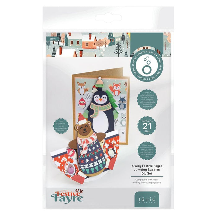 Tonic Studios - Die Set - A Very Festive Fayre - Jumping Buddies. Available at Embellish Away located in Bowmanville Ontario Canada.