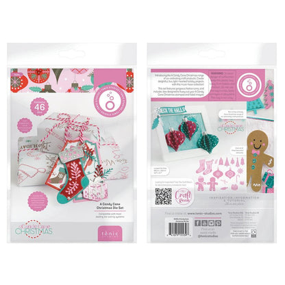 Tonic Studios - Die Set - Candy Cane Christmas. Designed with the young and young-at-heart in mind, this charming collection features delightful products for the sweet-toothed crafter! Available at Embellish Away located in Bowmanville Ontario Canada.