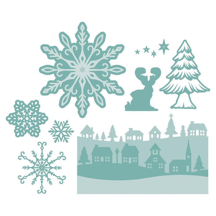 Tonic Studios - Die Set - Winter's Veil. This collection is a must-have for winter cardmakers and paper crafters! Available at Embellish Away located in Bowmanville Ontario Canada.