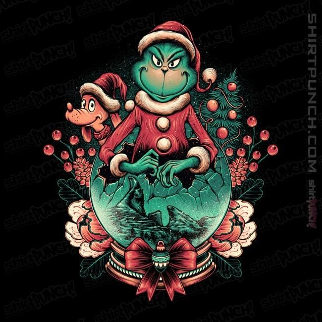 Daily_Deal_Shirts Magnets / 3"x3" / Black Too Grumpy For Christmas