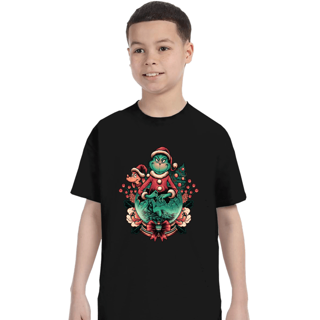 Daily_Deal_Shirts T-Shirts, Youth / XS / Black Too Grumpy For Christmas