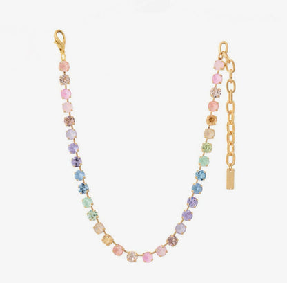 TOVA Oakland Necklace, TOVA Fairy Dust Mix necklace, handmade Swarovski crystal necklace, Swarovski crystal necklace, colorful crystal necklace, multicolor necklace, statement necklace, layered necklace, TOVA jewelry, handmade jewelry, colorful jewelry, sparkly necklace, boutique jewelry, gift for her, women’s accessories, Oh Meredith jewelry