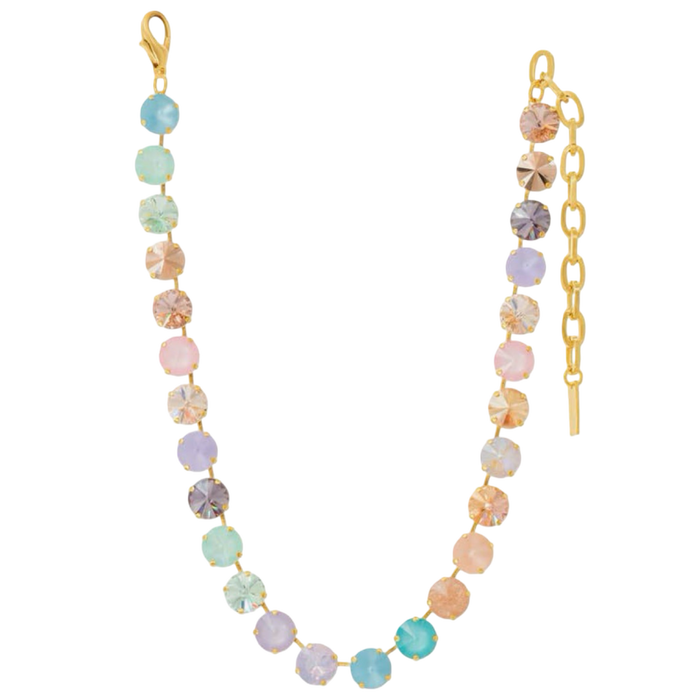 TOVA Sofia Necklace, TOVA Fairy Dust necklace, colorful crystal necklace, multicolor necklace, gold crystal necklace, statement necklace, layered necklace, colorful jewelry, crystal jewelry, TOVA jewelry, boutique jewelry, gift for her, sparkly necklace, everyday statement jewelry, women’s accessories, Oh Meredith jewelry