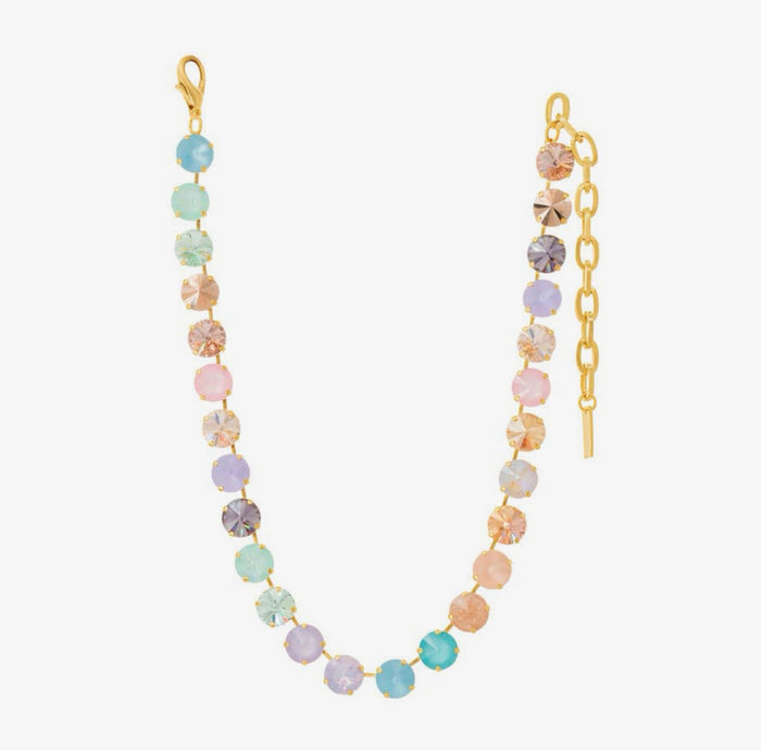 TOVA Sofia Necklace, TOVA Fairy Dust necklace, colorful crystal necklace, multicolor necklace, gold crystal necklace, statement necklace, layered necklace, colorful jewelry, crystal jewelry, TOVA jewelry, boutique jewelry, gift for her, sparkly necklace, everyday statement jewelry, women’s accessories, Oh Meredith jewelry