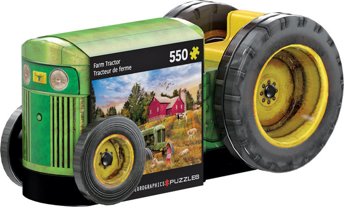 Tractor Shaped Tin with 550-Piece Puzzle