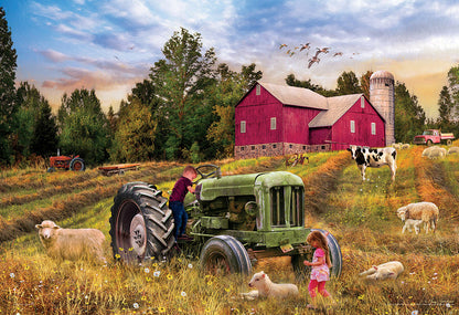 Tractor Shaped Tin with 550-Piece Puzzle