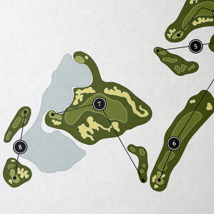 Tradition Golf Club | Golf Course Print | Close Up