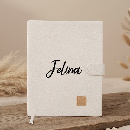 Jollein U-Heft- und Mutterpasshülle Twill Sand mit Druckknopf