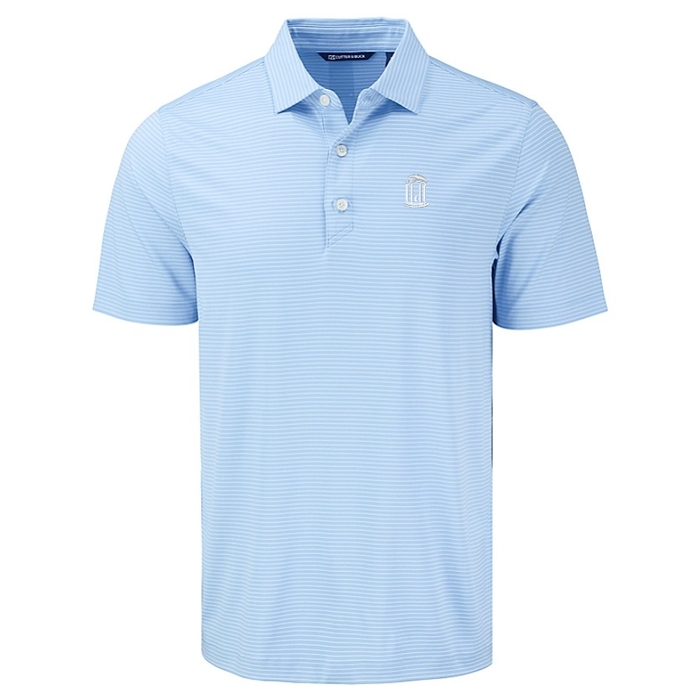 UNC Old Well Logo Forge Eco Fine Striped Polo by Cutter and Buck - Main View - Cutter & Buck