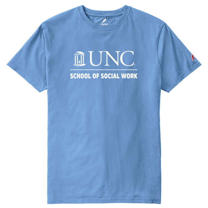 UNC School of Social Work T-Shirt in Carolina Blue - Detail View - League