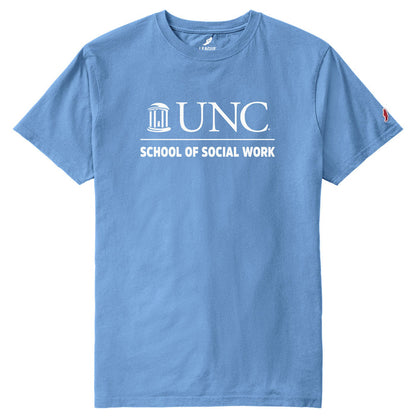 UNC School of Social Work T-Shirt in Carolina Blue - Side View - League