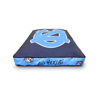 UNC Tar Heels Pillow Style Dog Bed - Lifestyle View - Stadium Spot