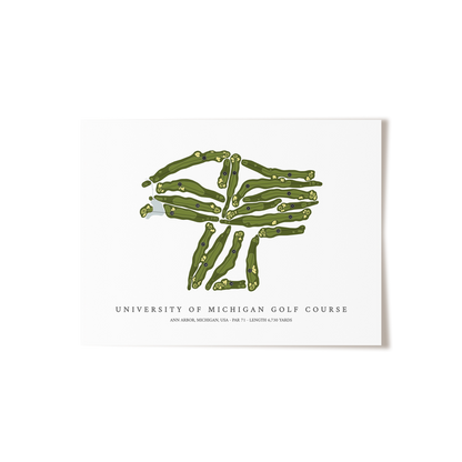 University of Michigan Golf Course | Golf Course Print | Unframed