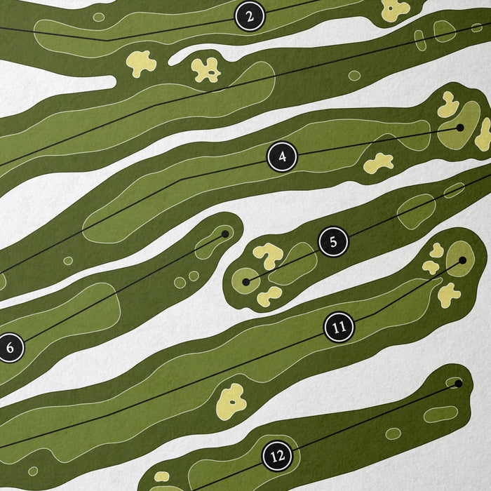 University of Michigan Golf Course | Golf Course Print | Close Up