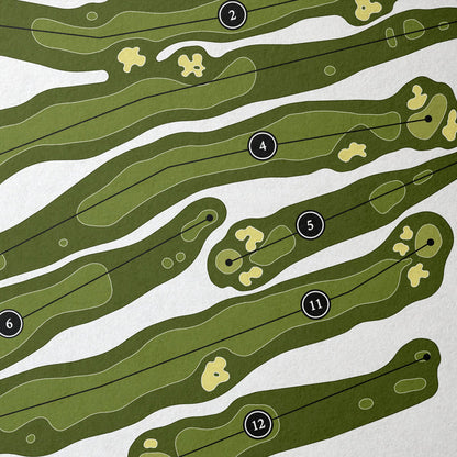 University of Michigan Golf Course | Golf Course Print | Close Up