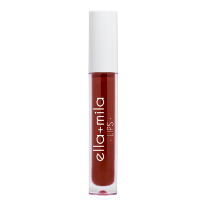 Vampy deep red liquid lipstick tube – ella+mila Lips