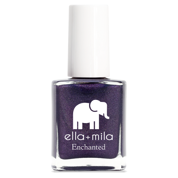 Violet Skies holographic deep violet nail polish bottle – ella+mila Enchanted