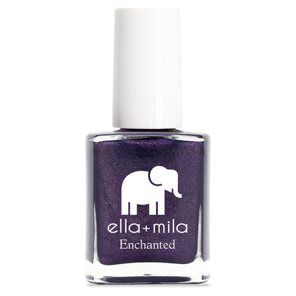 Violet Skies holographic deep violet nail polish bottle – ella+mila Enchanted