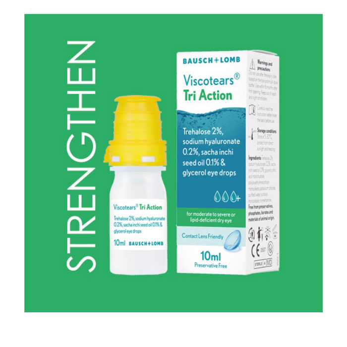 Viscotears Tri Action eye drops
