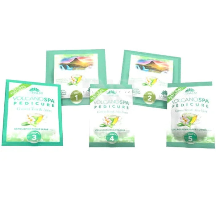 Volcano Pedicure Spa 6 Steps - Green Tea & Aloe Vera (36pcs/case)