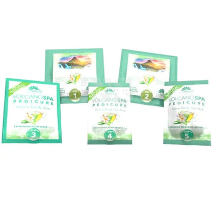 Volcano Pedicure Spa 6 Steps - Green Tea & Aloe Vera (36pcs/case)