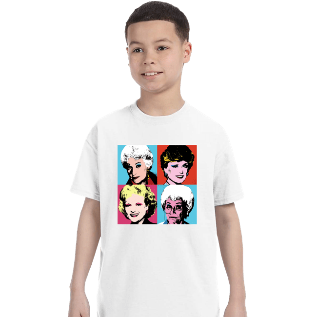 Secret_Shirts T-Shirts, Youth / XS / White Warhol Golden Girls