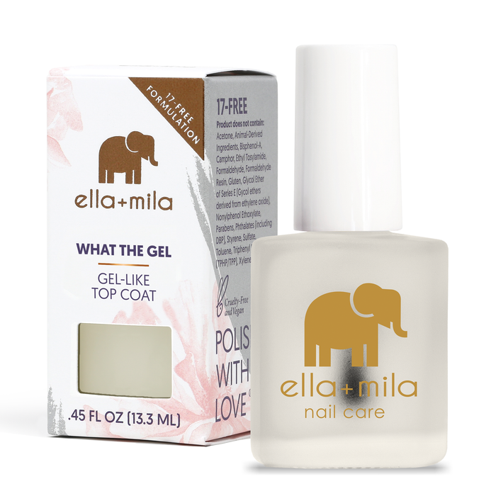 What the Gel gel-like top coat with its retail box, 0.45 fl oz
