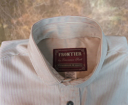 White with Burgundy Antique Stripe Men's Dakota Shirt