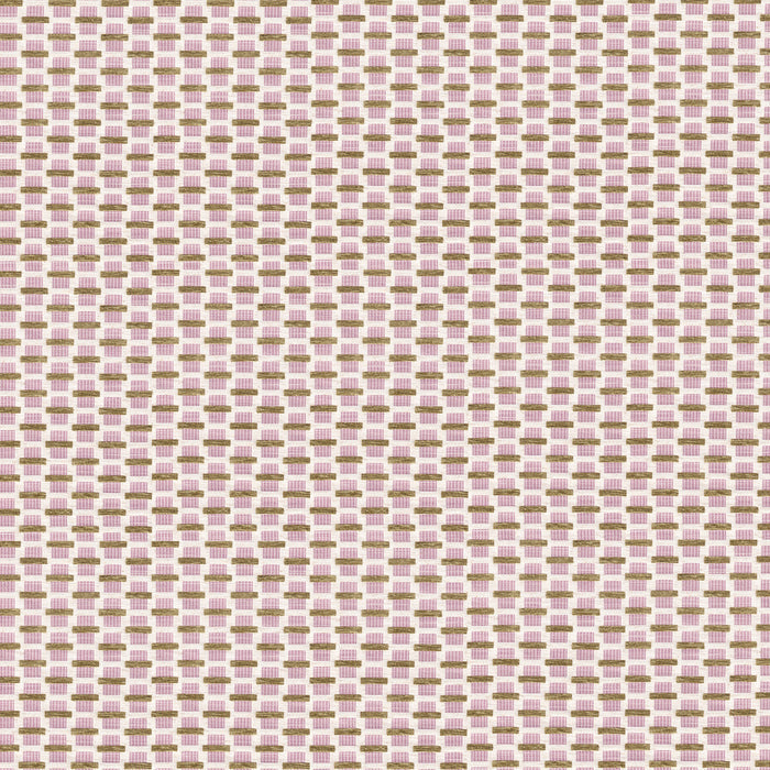 chenille and woven jacquard pink and citron geometric fabric