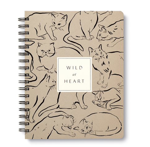 Wire-O Notebook: Wild At Home- Spiral Bound Notebook - Pine & Moss
