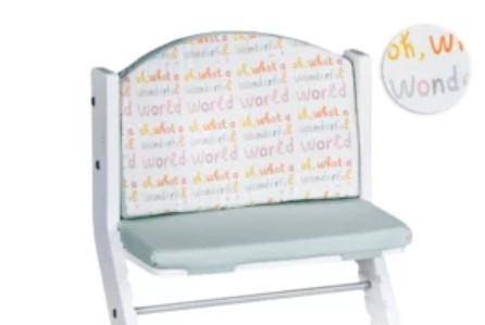 tiSsi Hochstuhlpolster Wonderful World Mint für Treppen- und Kinderhochstuhl