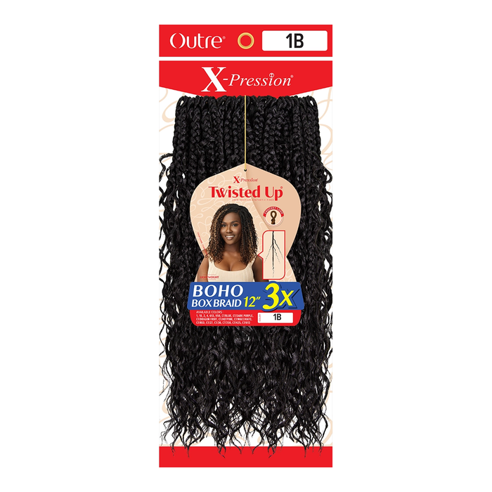 X-Pression Twisted Up Boho Box Braid 12" 3x